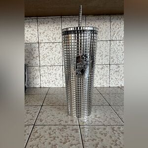 Starbucks SILVER MIRROR GRID Tumbler